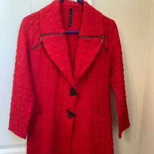 Connie K red dress jacket in Size L